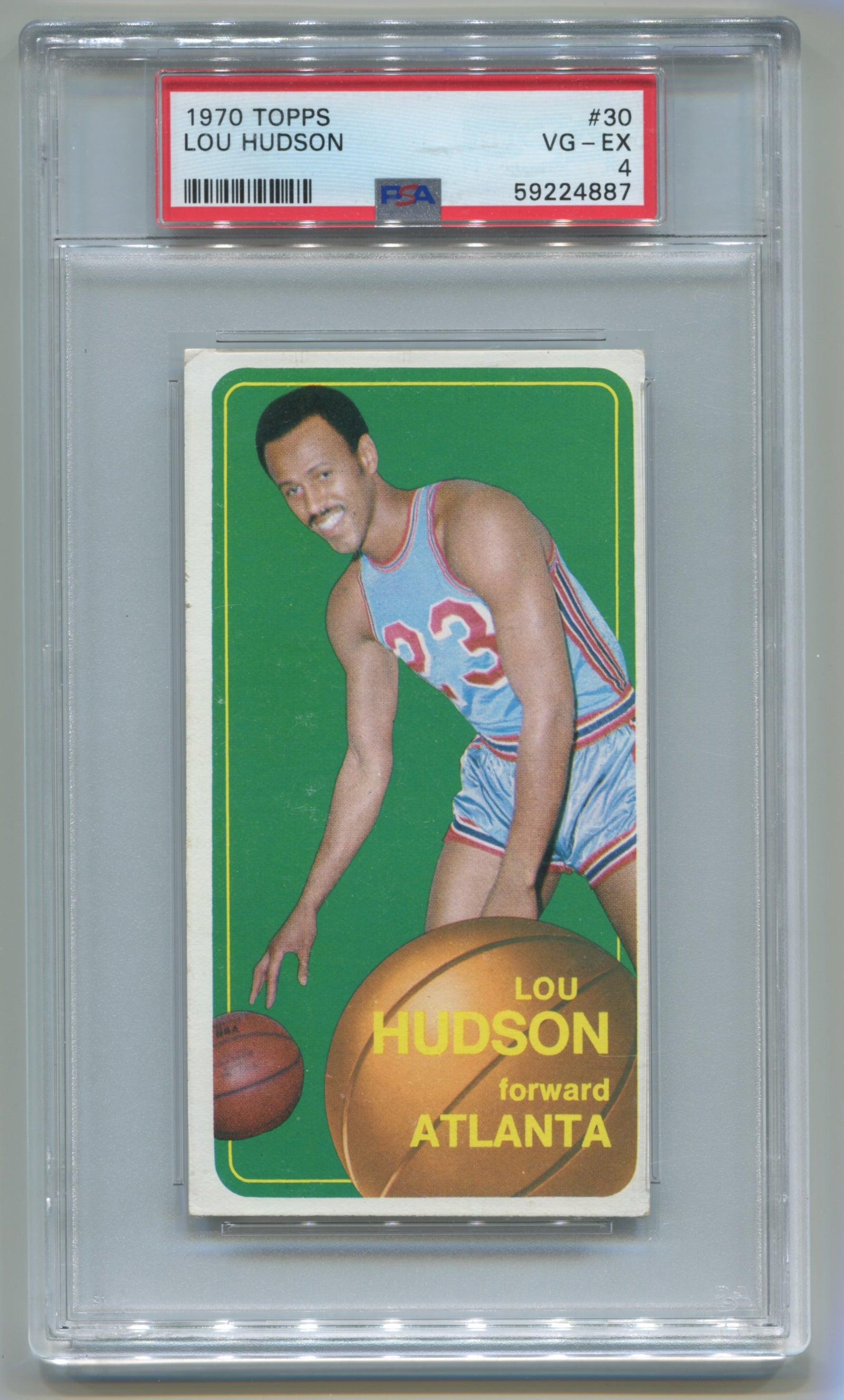 1970-71 Topps #30 Lou Hudson PSA 4
