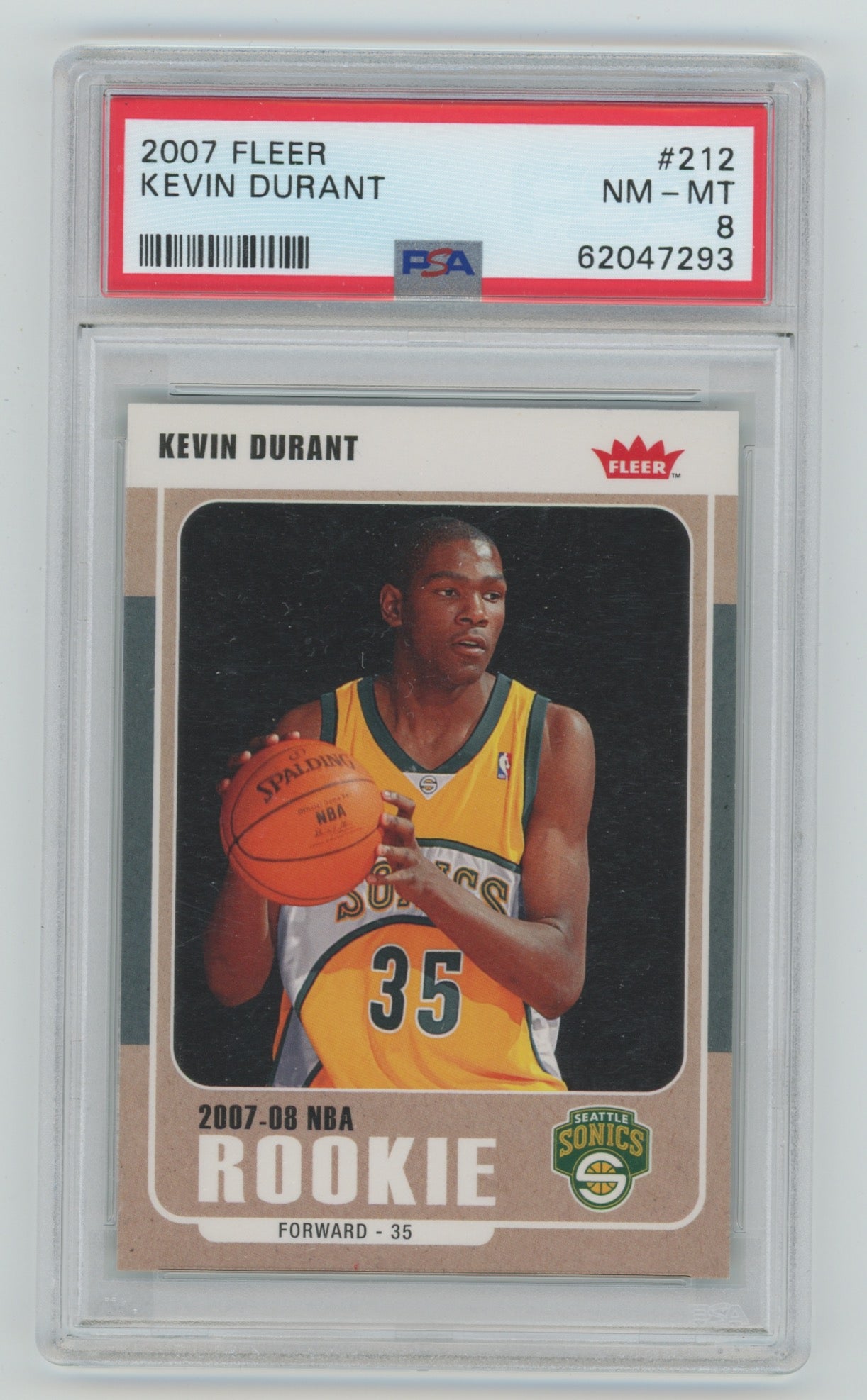 2007-08 Fleer #212 Kevin Durant PSA 8 (Rookie)