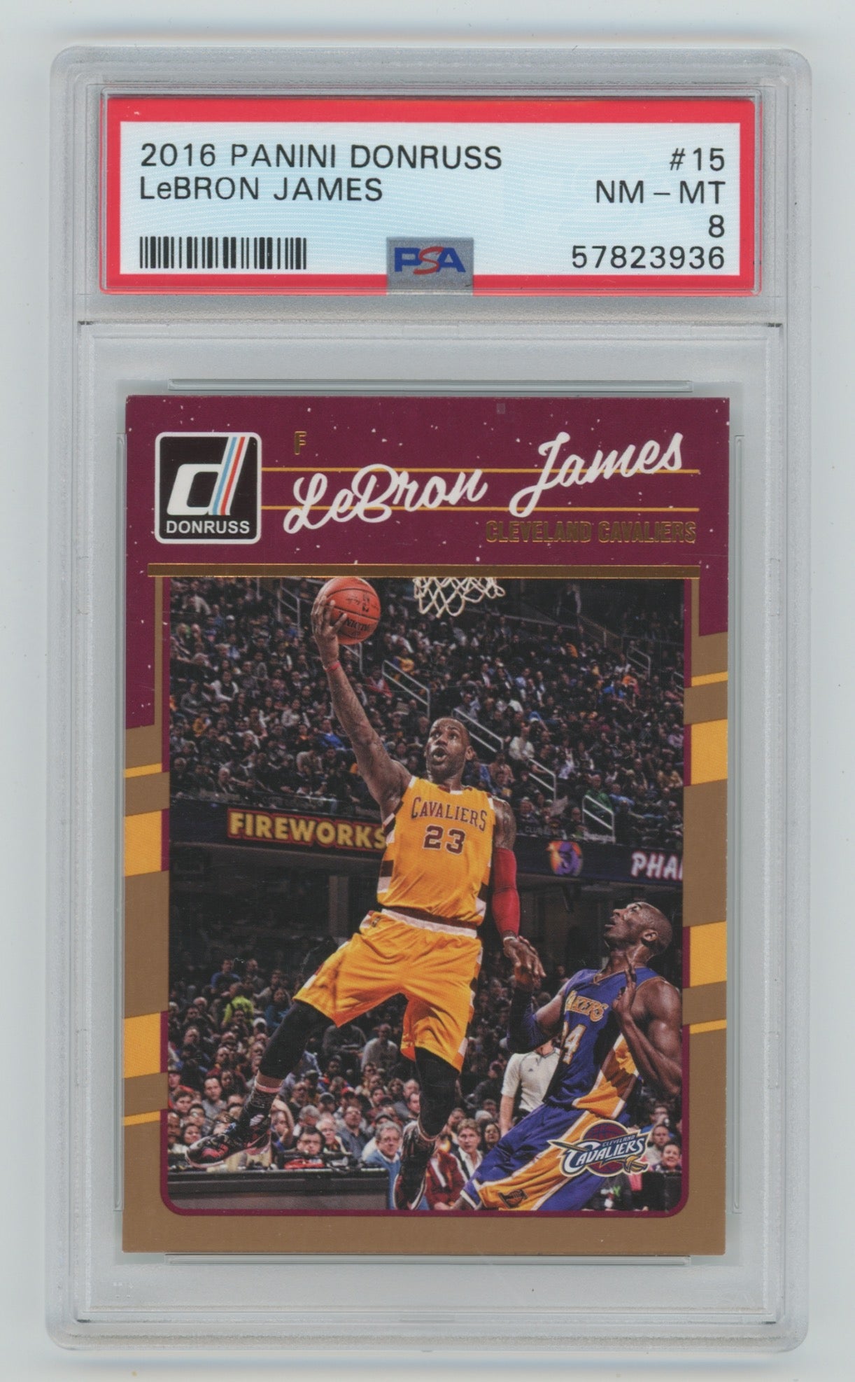 2016-17 Donruss #15 LeBron James PSA 8