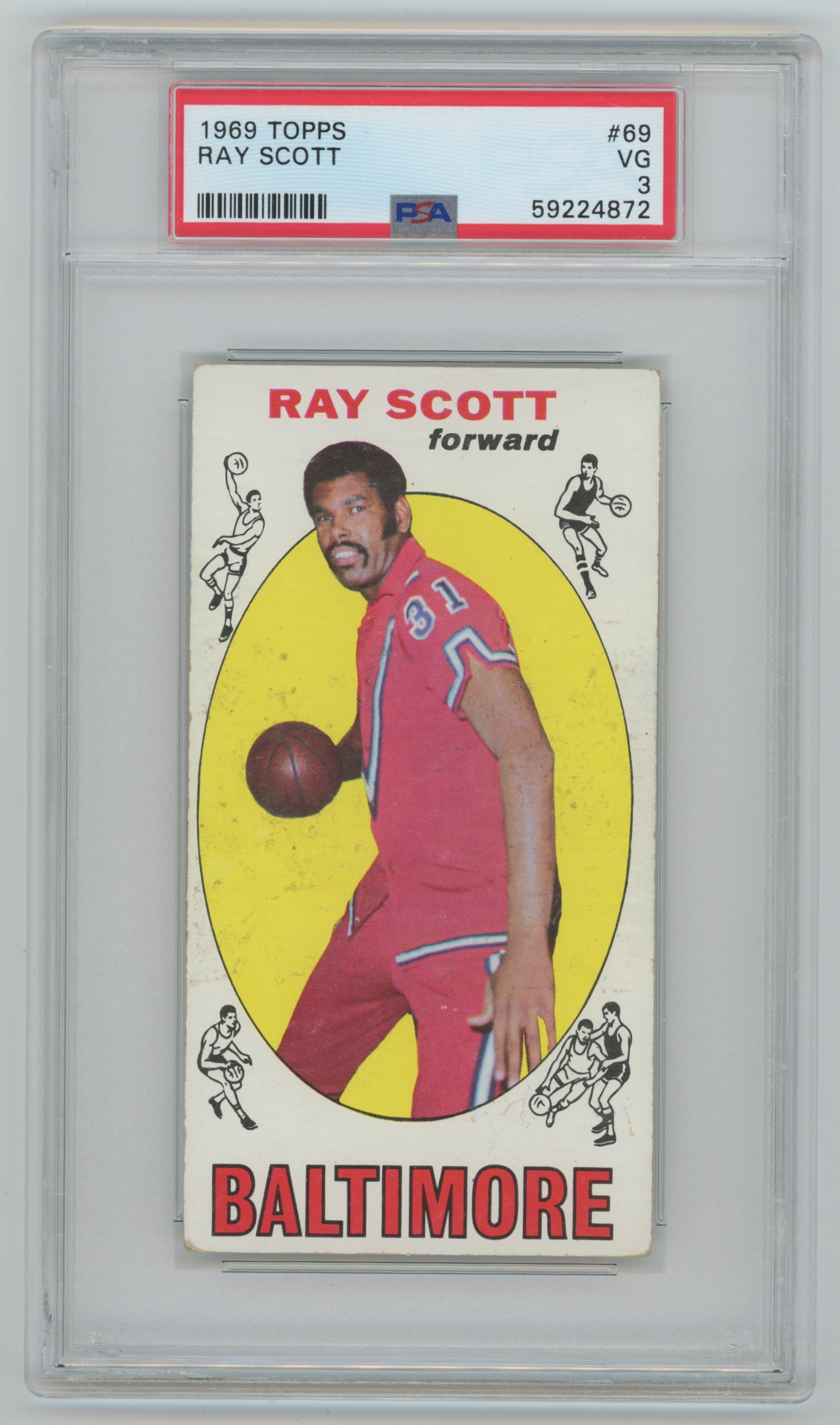 1969-70 Topps #69 Ray Scott PSA 3