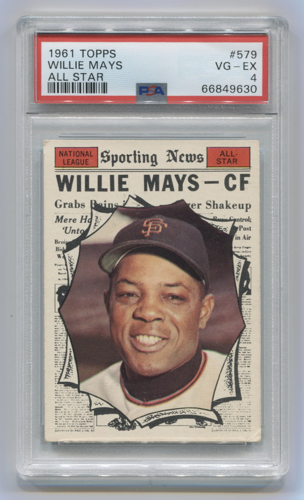 1961 Topps #579 Willie Mays PSA 4 | Eastridge Sports Cards