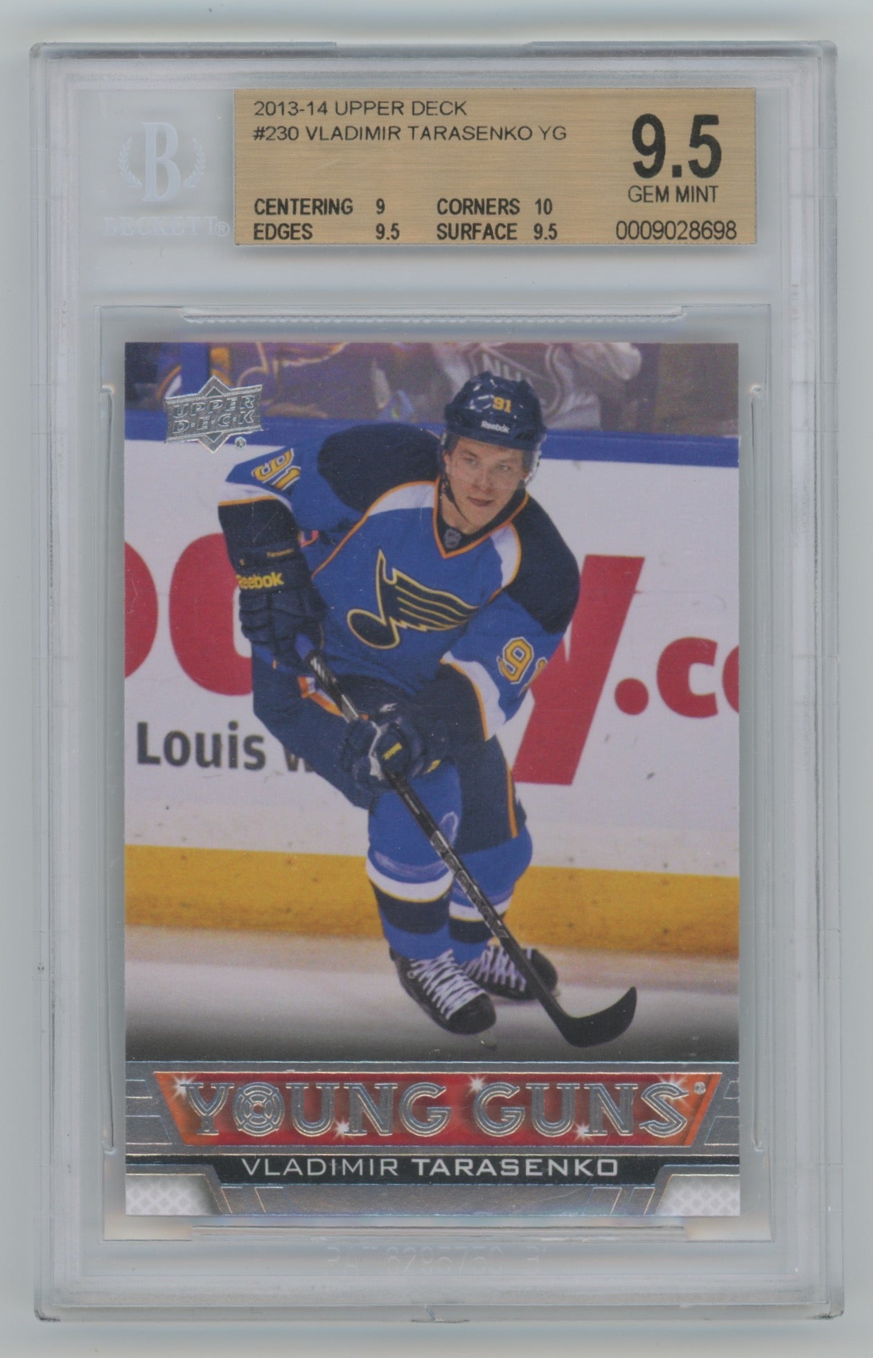 2013-14 Upper Deck #230 Vladimir Tarasenko BGS 9.5 (Rookie)
