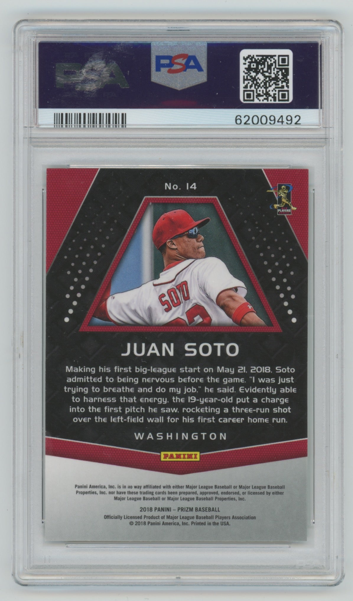 2020 Panini Chronicles Prizm #14 Juan Soto PSA 9 (Rookie)