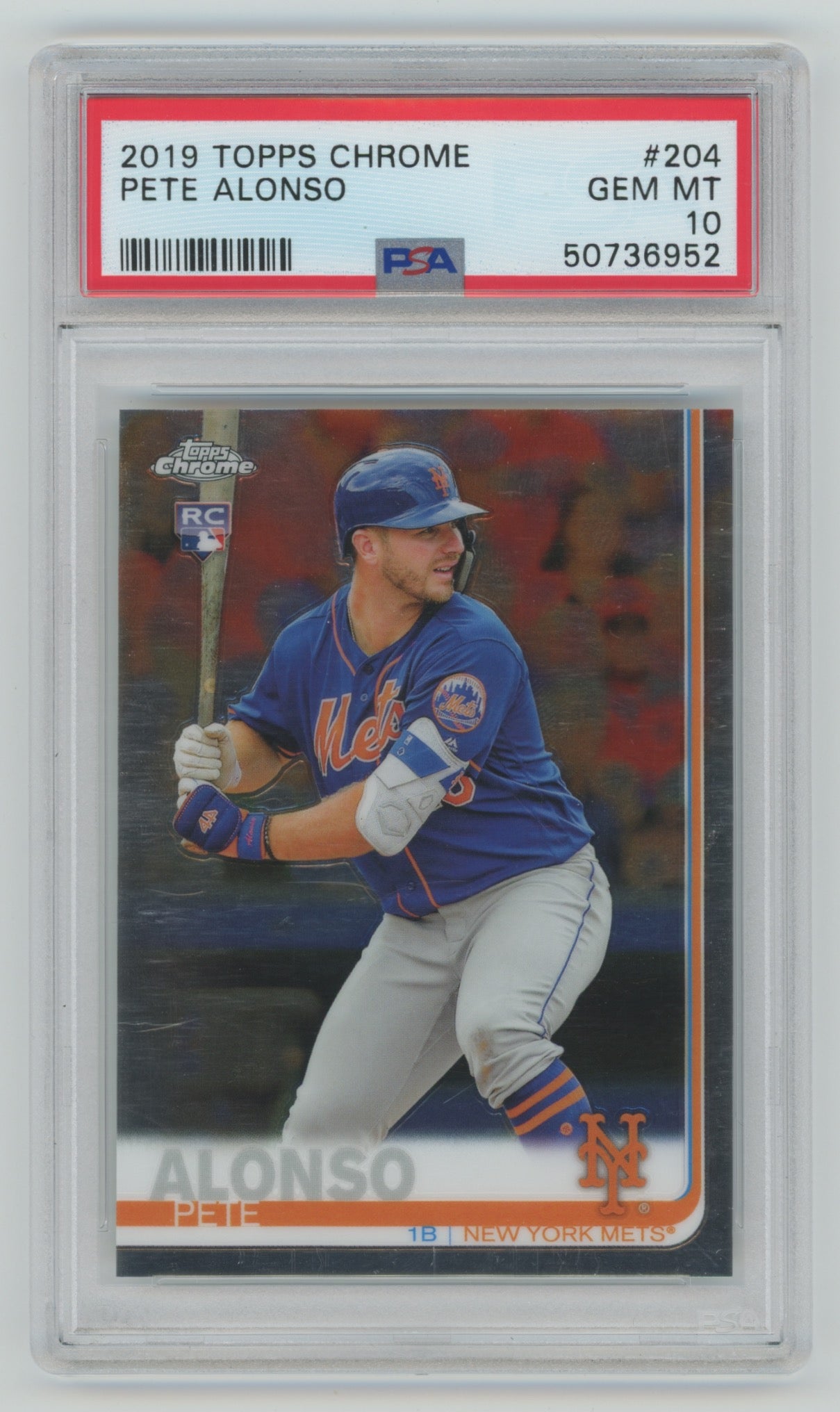 2019 Topps Chrome #204 Pete Alonso PSA 10 (Rookie)