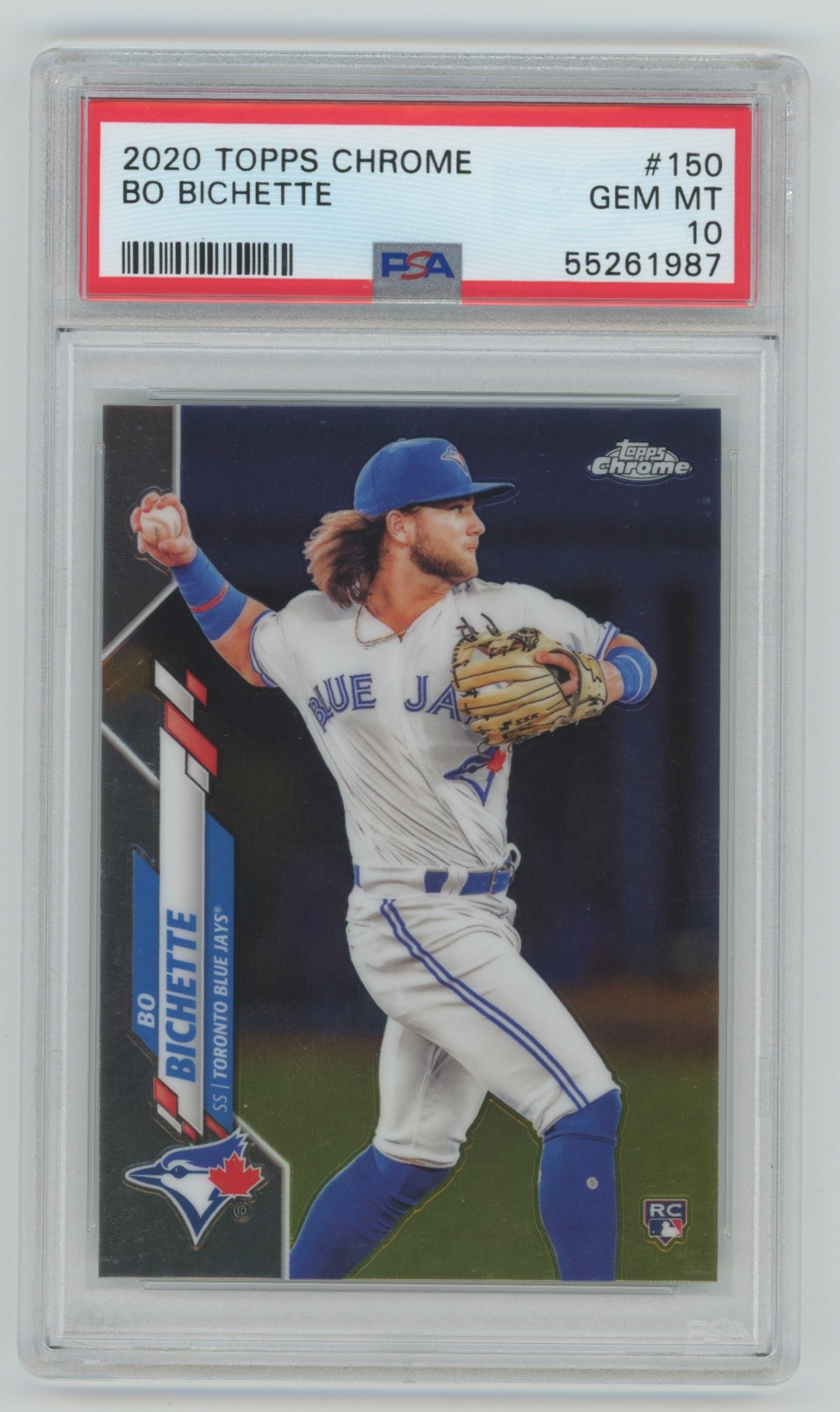 2020 Topps Chrome #150 Bo Bichette PSA 10 (Rookie)