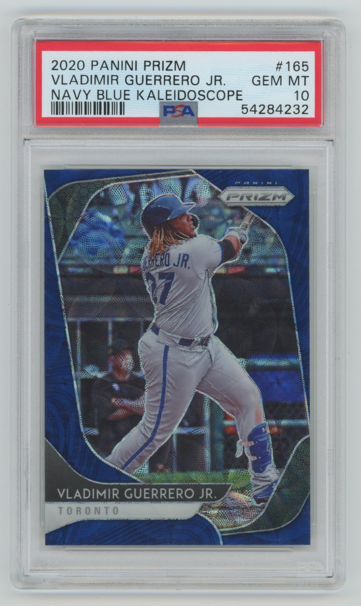 2020 Panini Prizm Navy Blue Kaleidoscope #165 Vladimir Guerrero Jr. #03/35 PSA 10