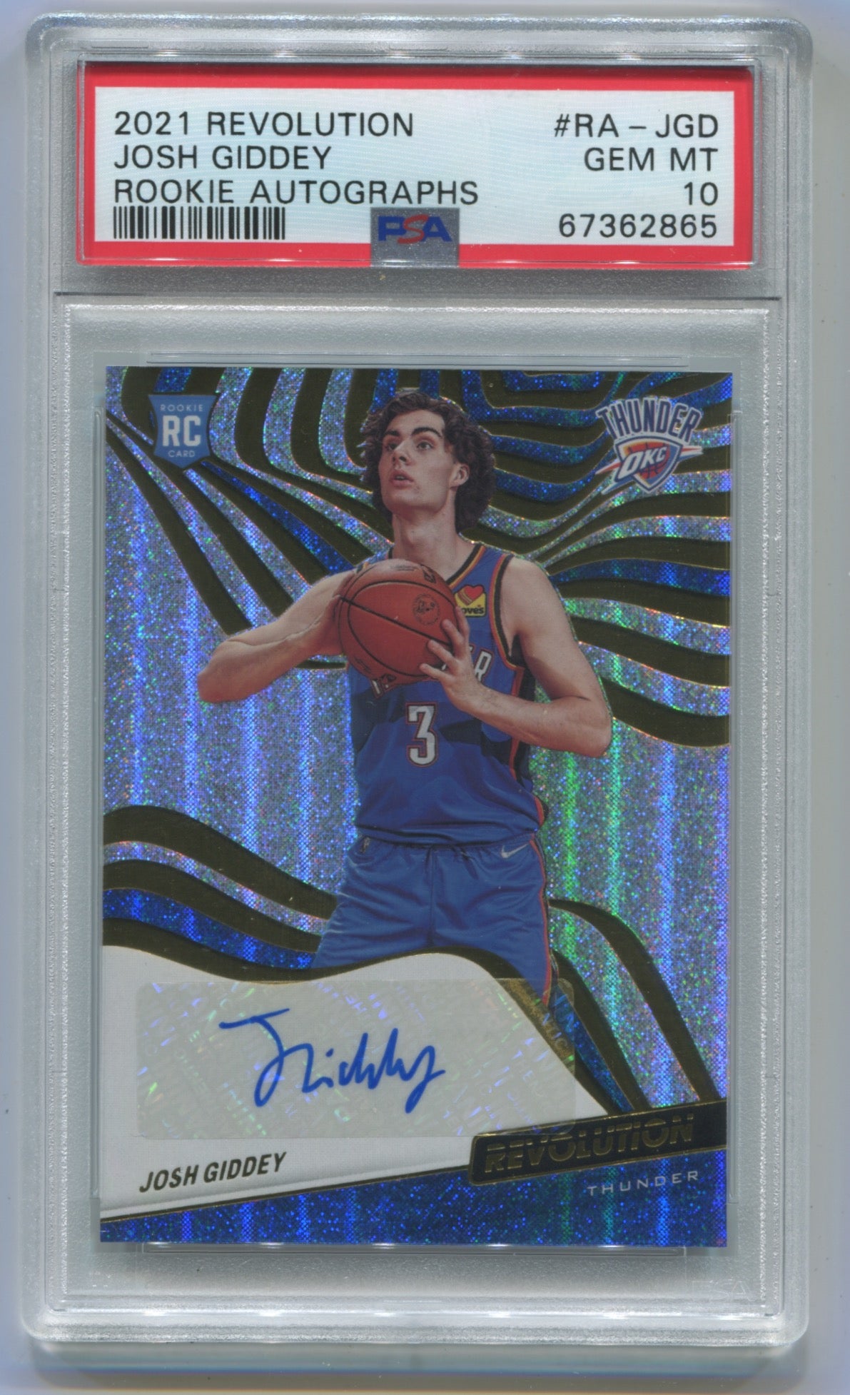 2021-22 Revolution Rookie Autographs #RA-JGD Josh Giddey PSA 10 (Rookie)