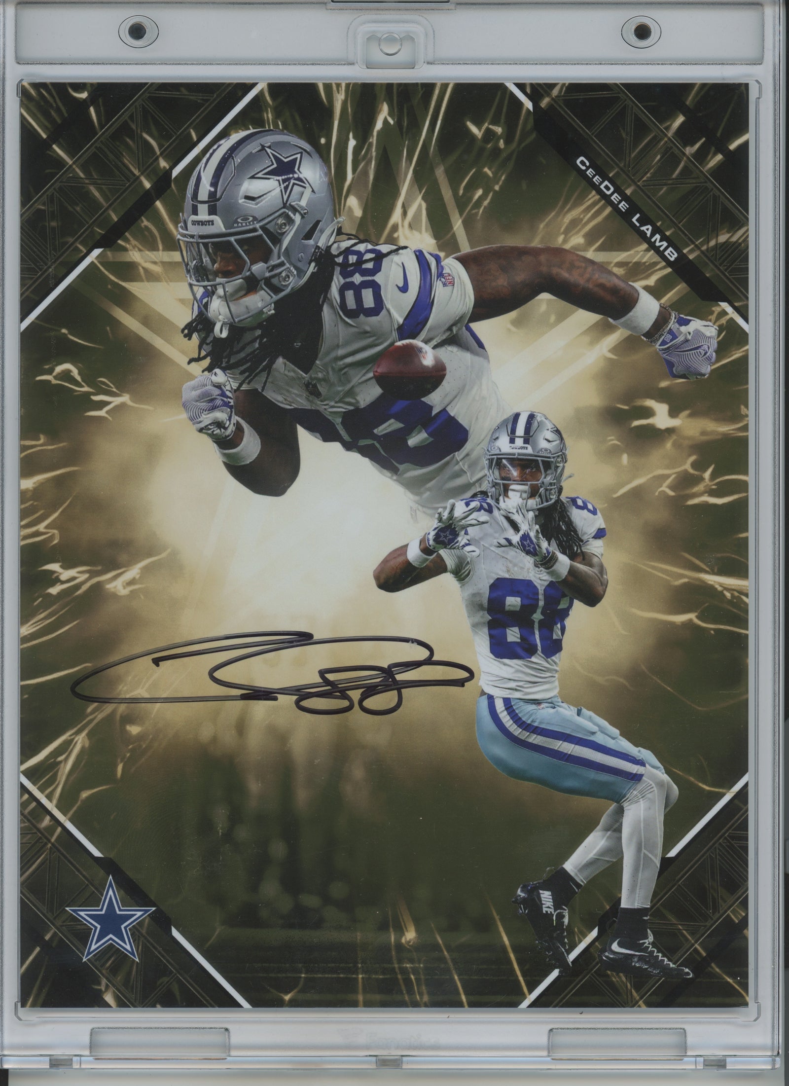 2025 Fanatics Under Wraps Emanate Gold CeeDee Lamb #50/50 Autographed Photo