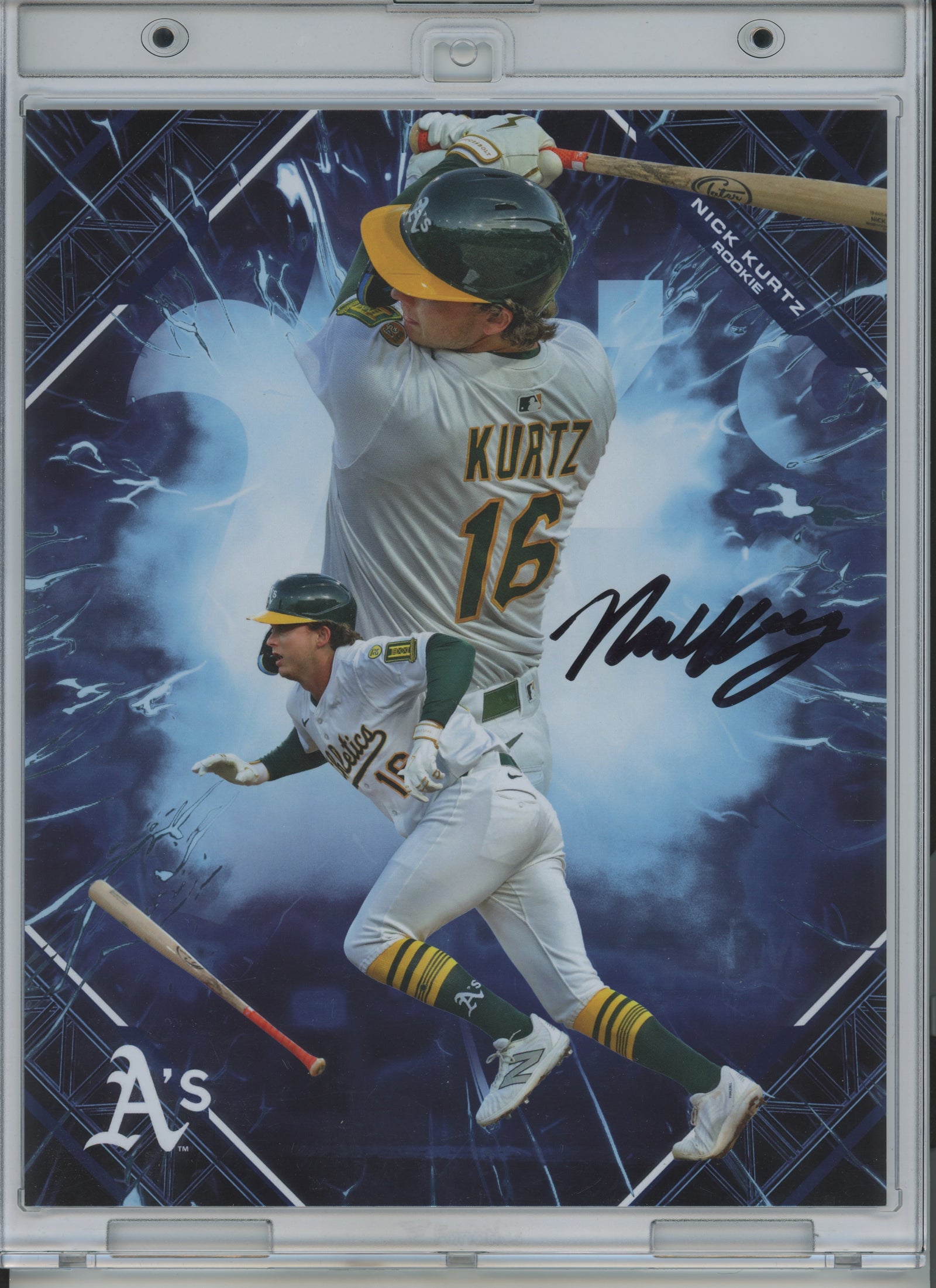 2025 Fanatics Under Wraps Emanate Blue Nick Kurtz #06/10 Autographed Photo (Rookie)