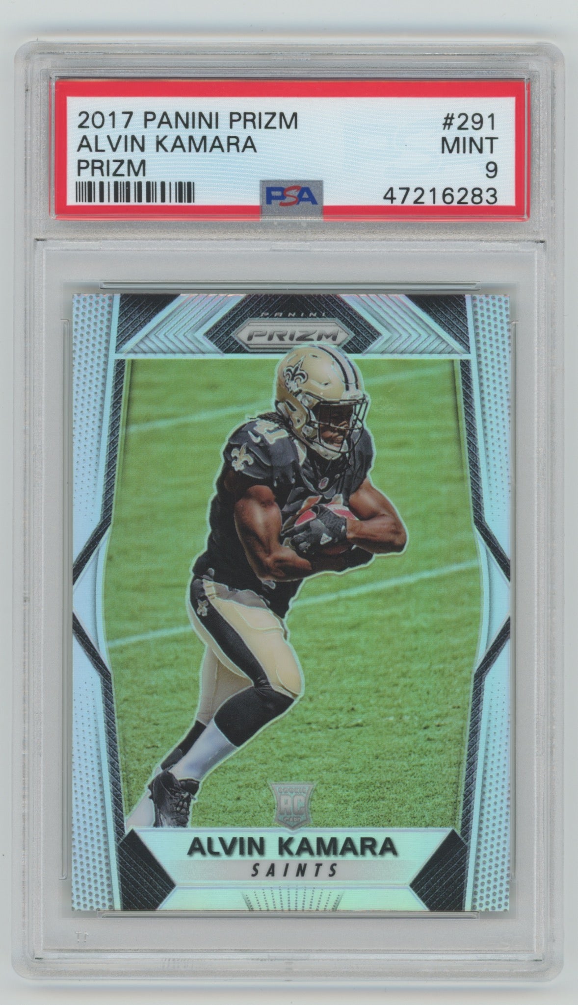 2017 Panini Prizm Silver Prizm #291 Alvin Kamara PSA 9 (Rookie)