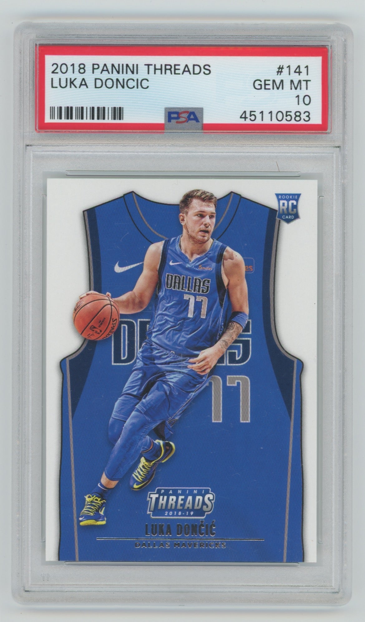 2018-19 Panini Threads #141 Luka Doncic PSA 10 (Rookie)