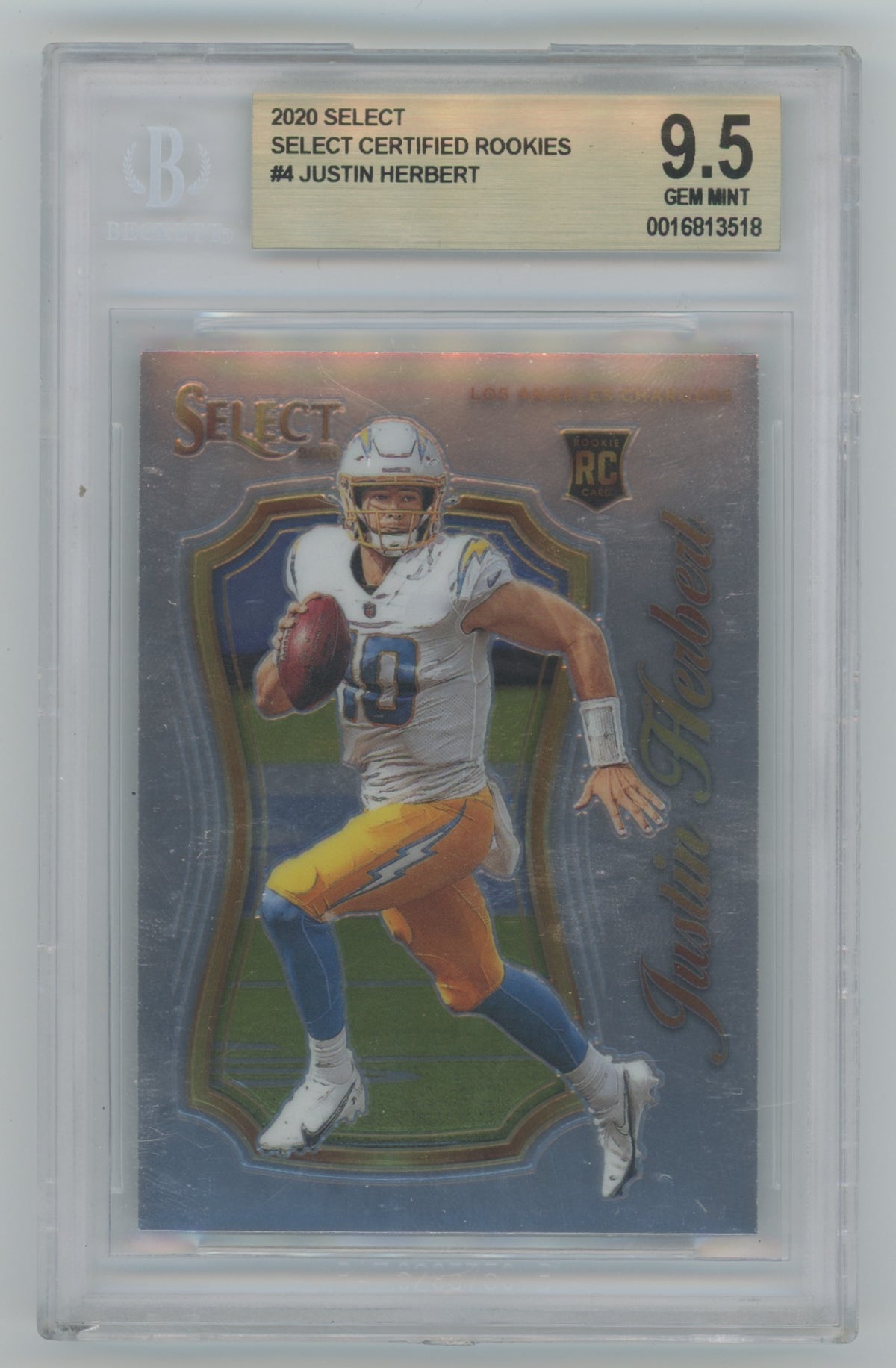 2020 Select Select Certified Rookies #4 Justin Herbert BGS 9.5 (Rookie)