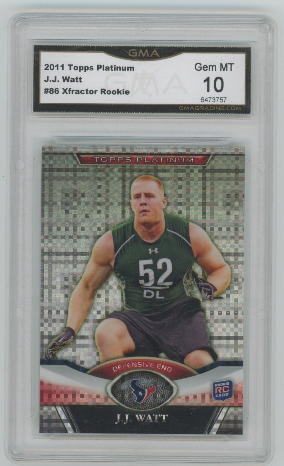 2011 Topps Platinum Xfractor #86 J.J. Watt GMA 10 (Rookie)