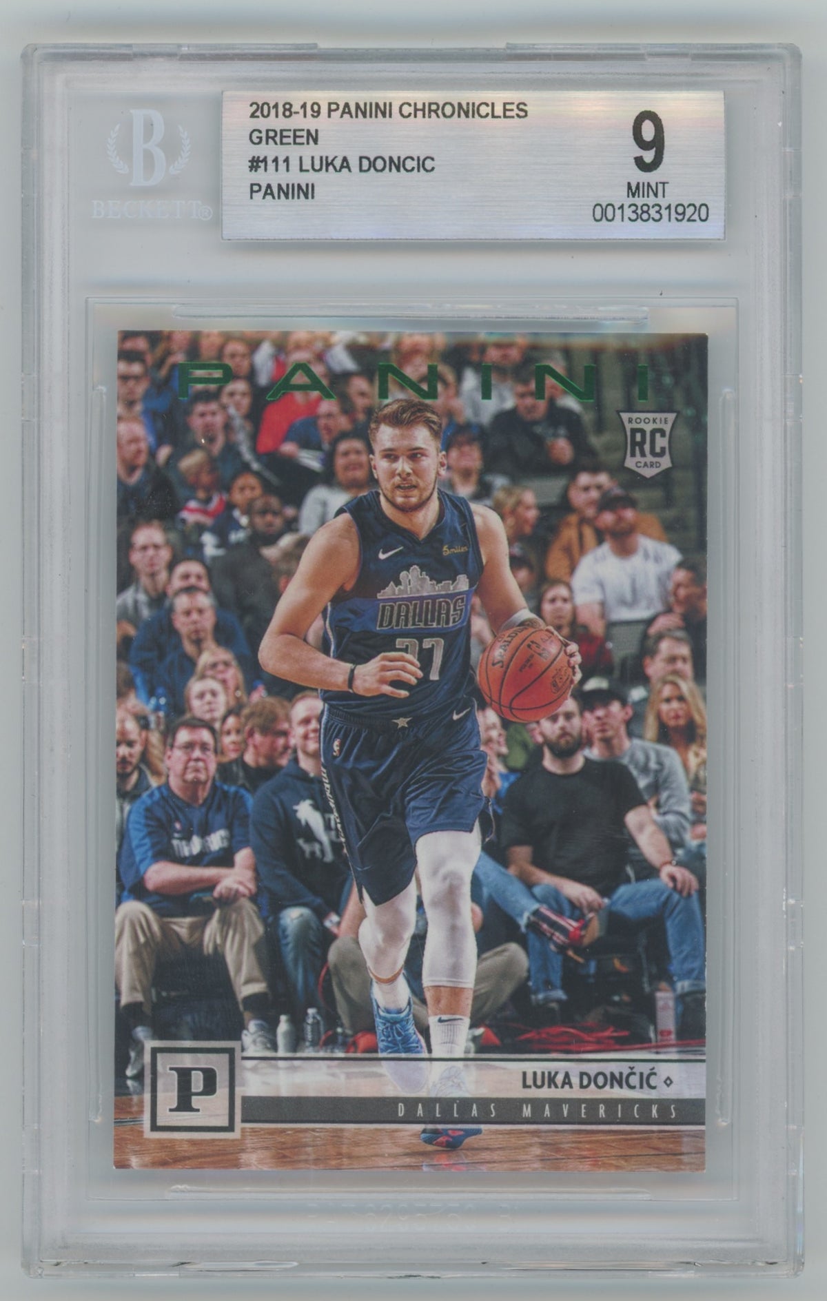 2018-19 Panini Chronicles Green #111 Luka Doncic BGS 9 (Rookie)