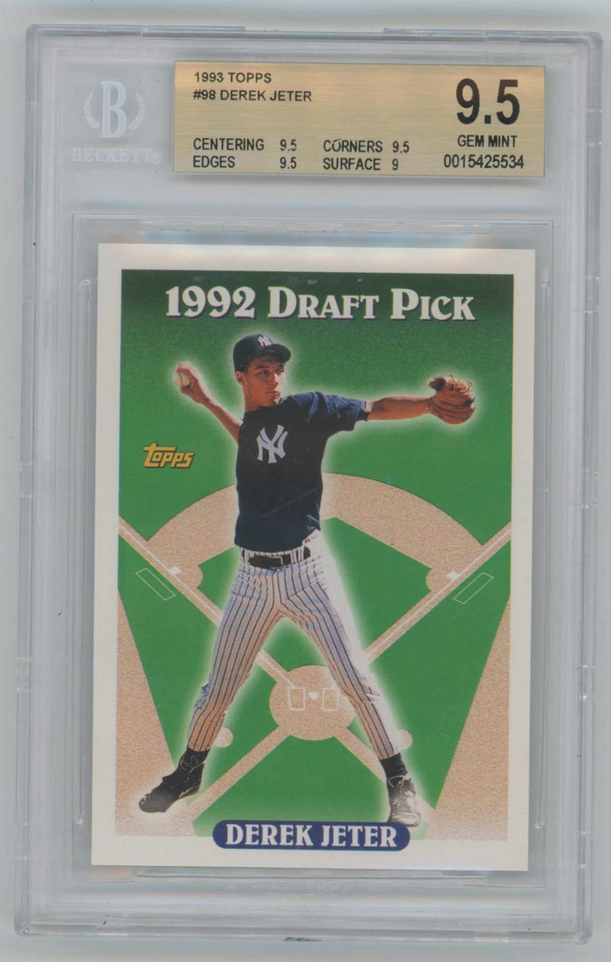 1993 Topps #98 Derek Jeter BGS 9.5 (Rookie)