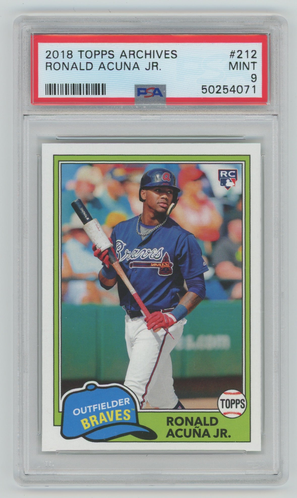 2018 Topps Archives #212 Ronald Acuna Jr. PSA 9 (Rookie)