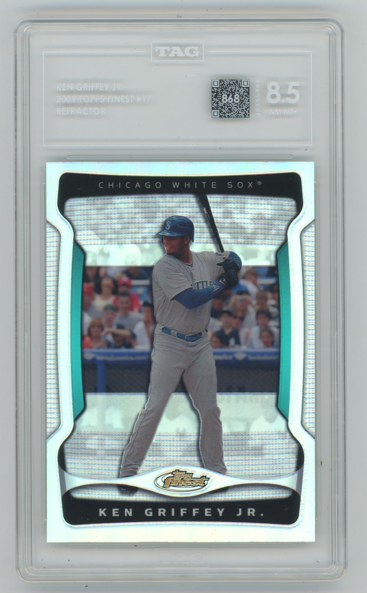 2009 Topps Finest Refractor #17 Ken Griffey Jr. TAG 8.5