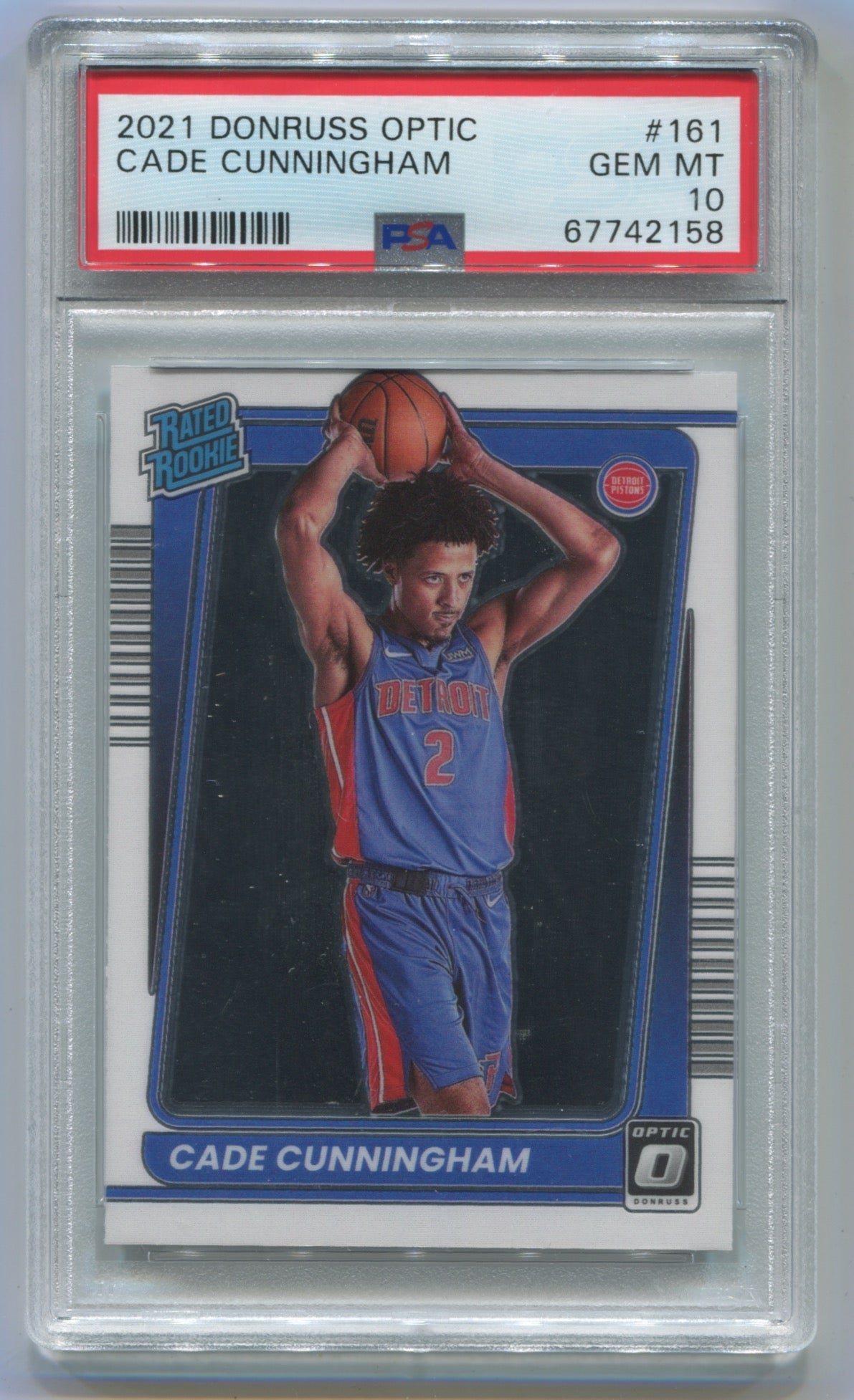 2021-22 Donruss Optic #161 Cade Cunningham PSA 10 (Rookie)