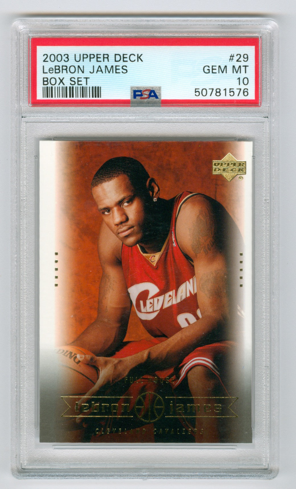 2003-04 Upper Deck Box Set #29 LeBron James PSA 10 (Rookie)