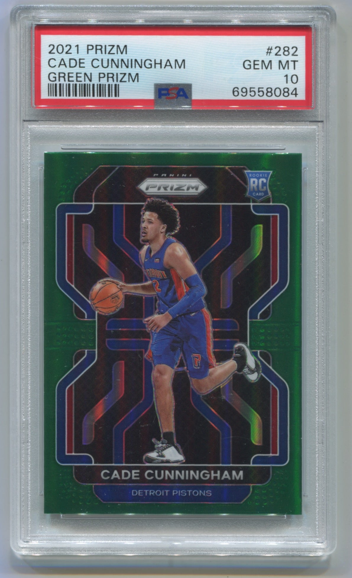 2021-22 Panini Prizm Green Prizm #282 Cade Cunningham PSA 10 (Rookie)