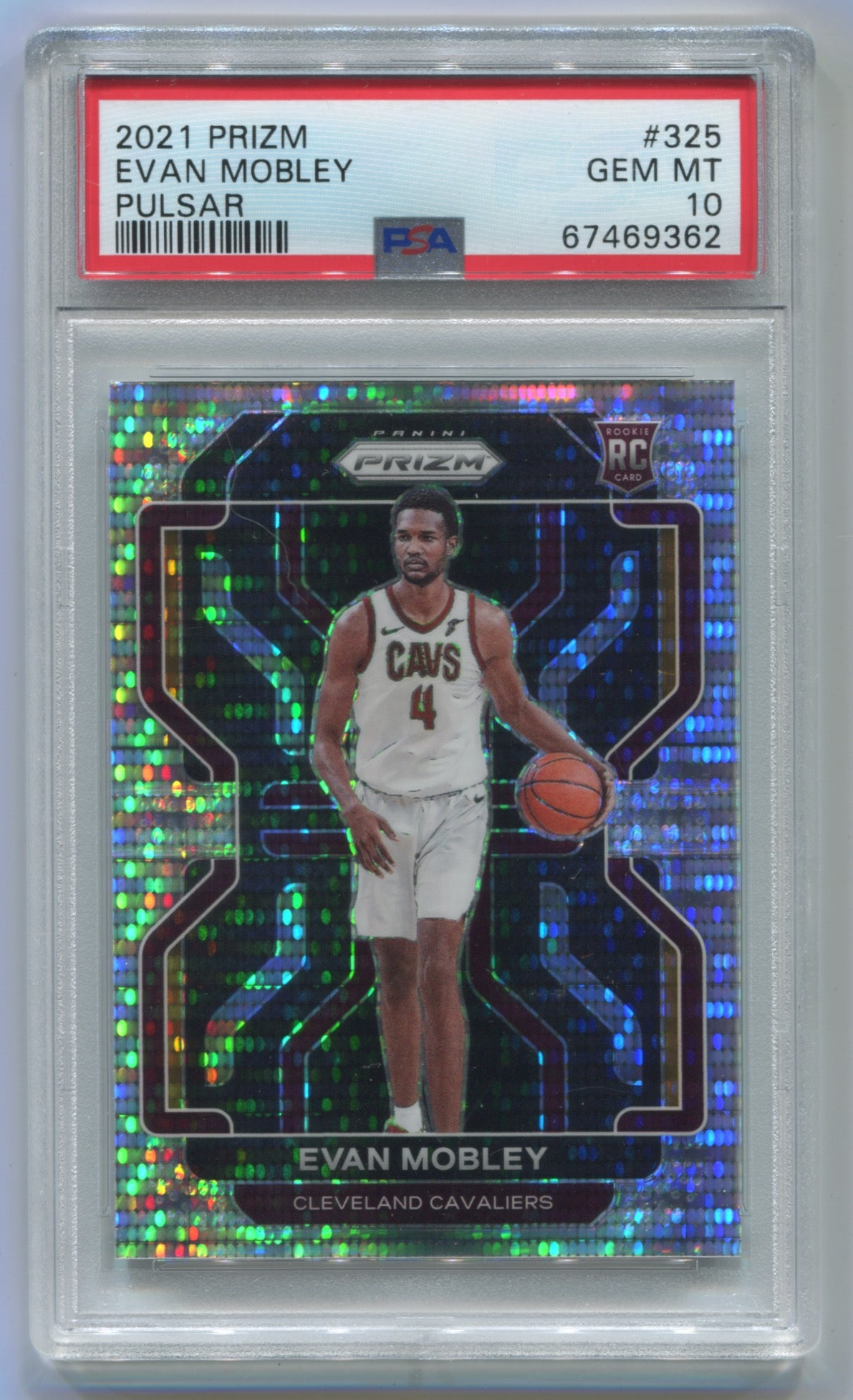 2021-22 Panini Prizm Pulsar Prizm #325 Evan Mobley PSA 10 (Rookie)