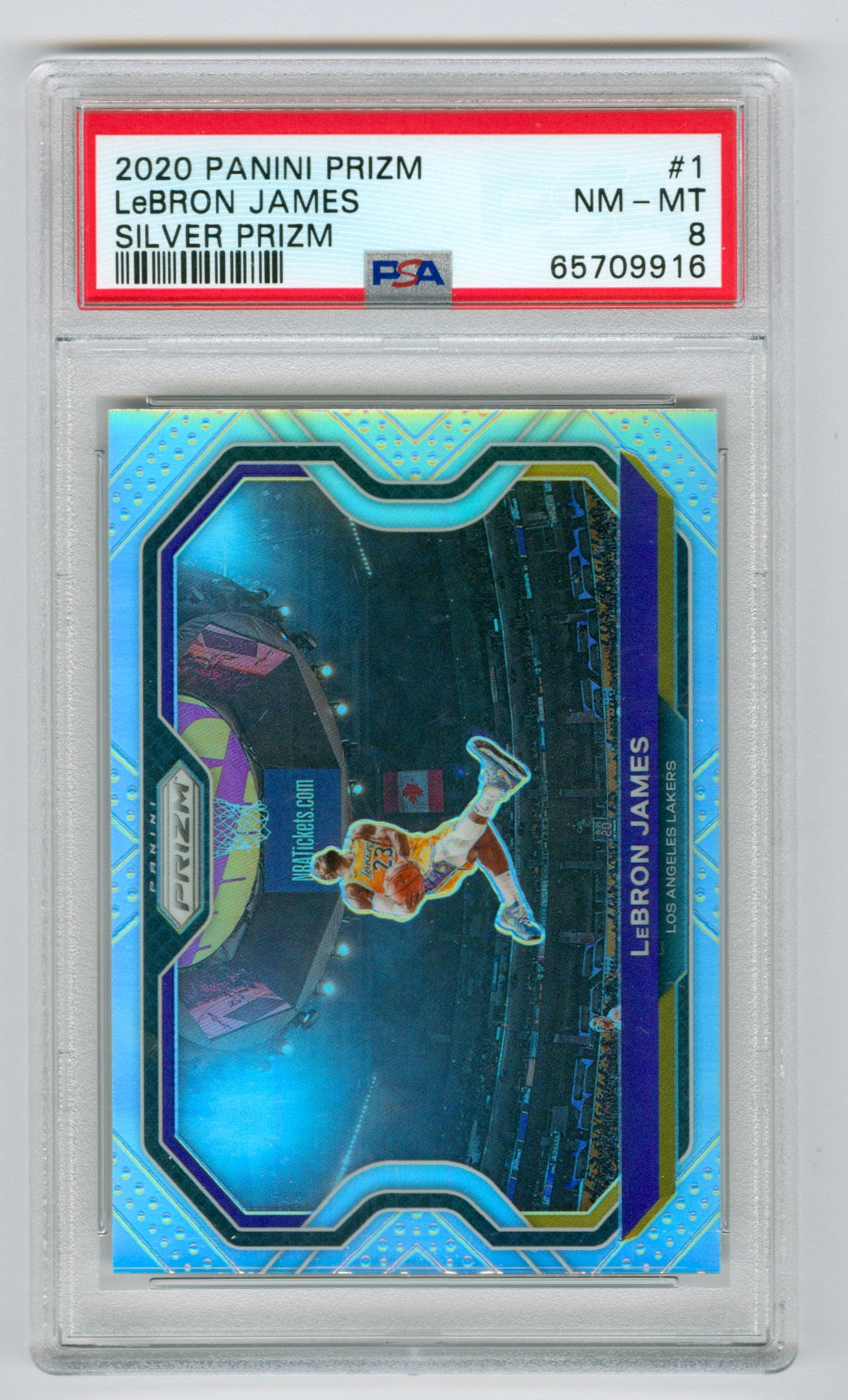 2020-21 Panini Prizm Silver Prizm #1 Lebron James PSA 8