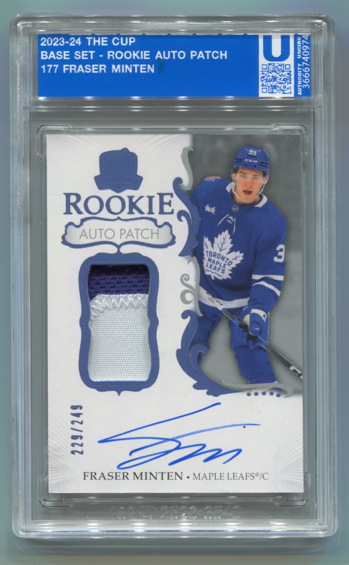2023-24 Upper Deck The Cup #177 Fraser Minten #229/249 (Rookie) | Eastridge Sports Cards