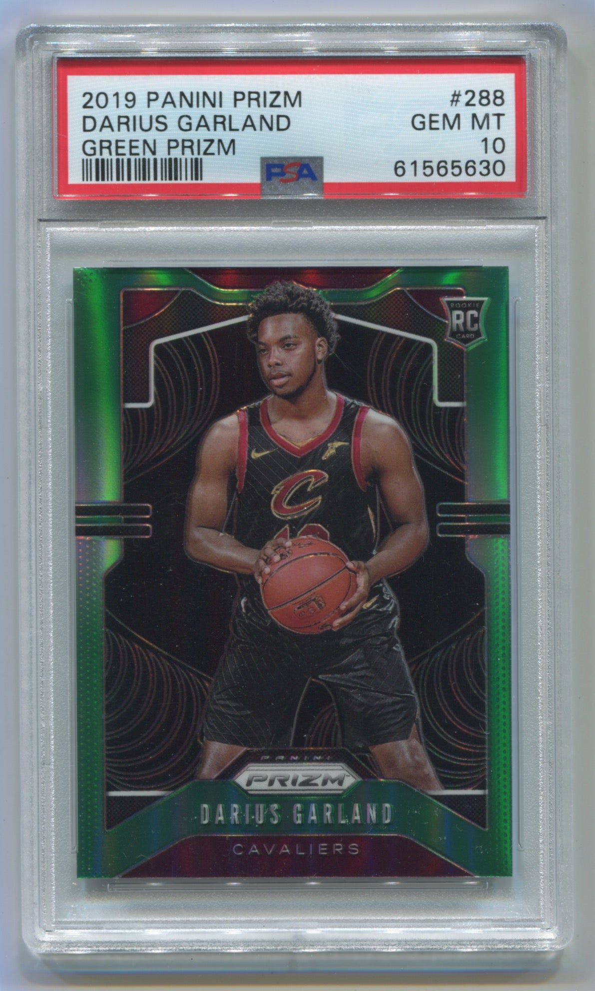 2019-20 Panini Prizm Green Prizm #288 Darius Garland PSA 10 (Rookie)
