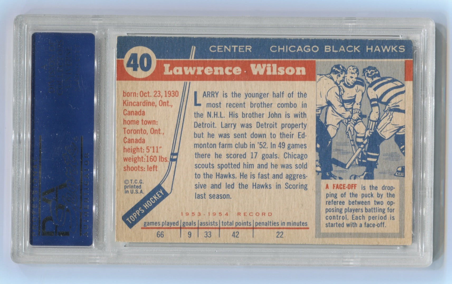 1954-55 Topps #40 Larry Wilson PSA 6 | Eastridge Sports Cards