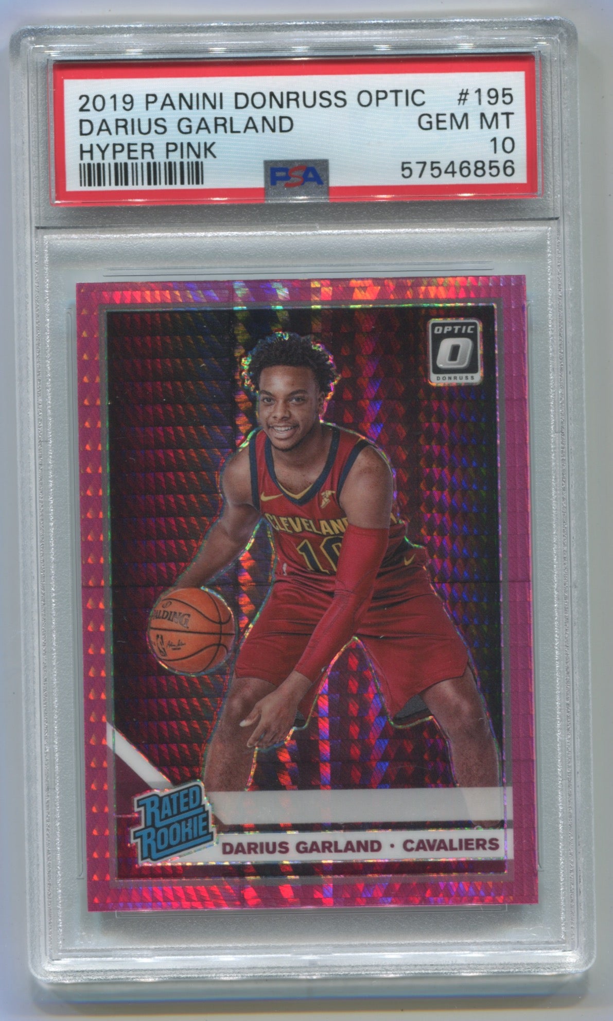 2019-20 Donruss Optic Hyper Pink #195 Darius Garland PSA 10 (Rookie)