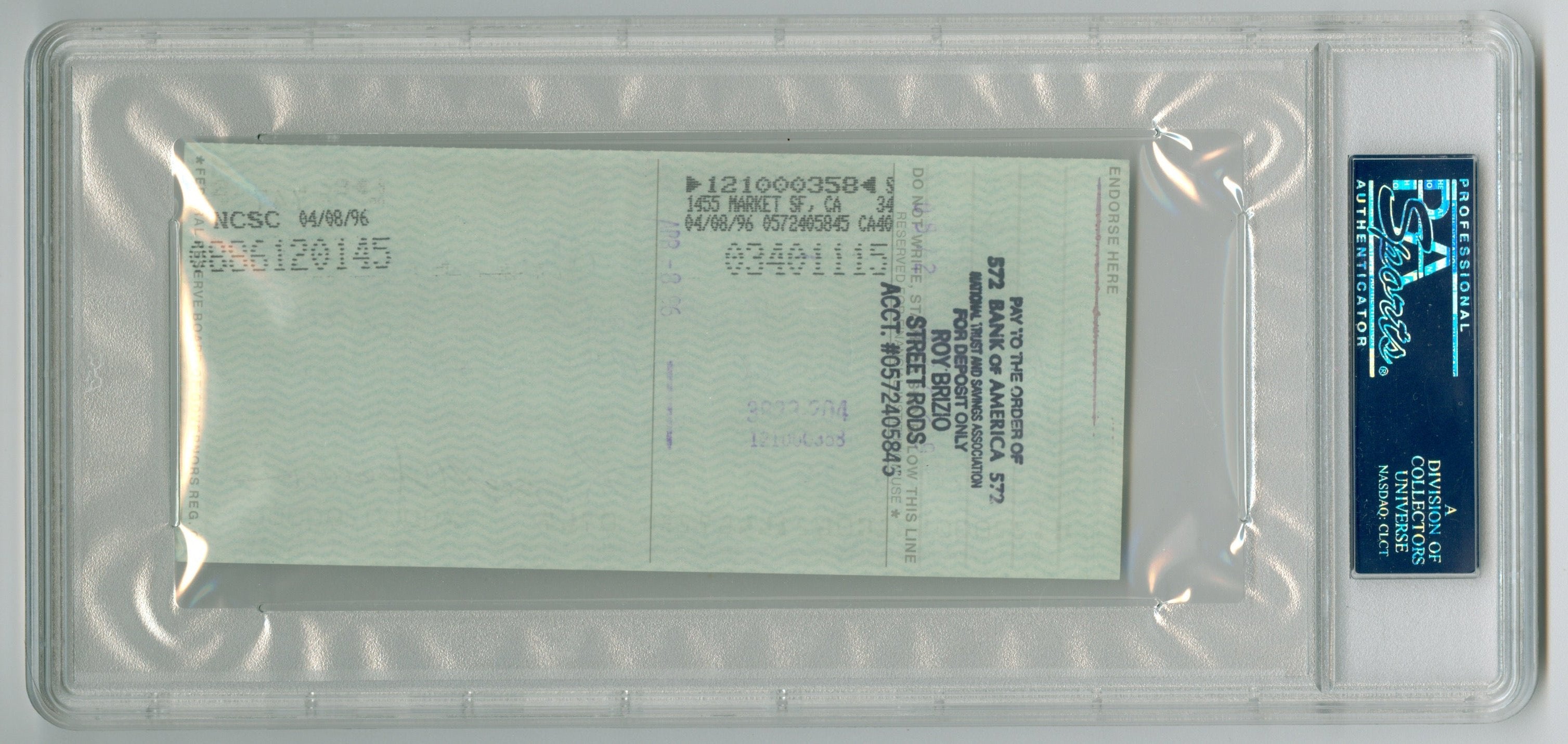 Reggie Jackson Signed Check PSA/DNA Certified | Eastridge Sports Cards