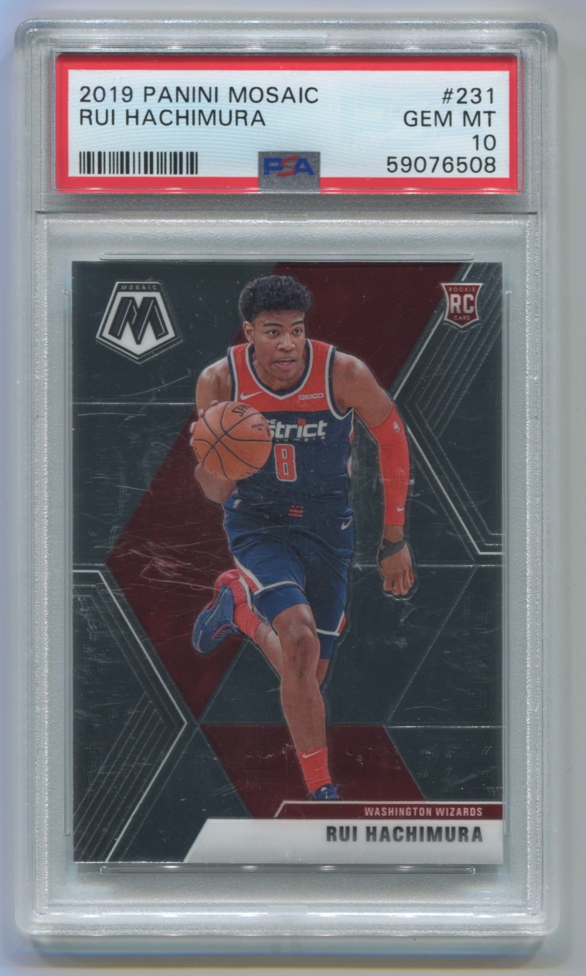 2019-20 Panini Mosaic #231 Rui Hachimura PSA 10 (Rookie)