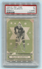 1933-34 O-Pee-Chee V304A #7 Walter Galbraith PSA 1.5(MK) (Rookie) | Eastridge Sports Cards