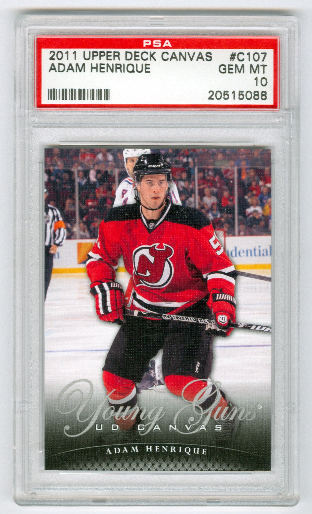 2011-12 Upper Deck Canvas #C107 Adam Henrique PSA 10 (Rookie) | Eastridge Sports Cards