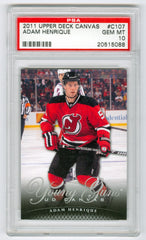 2011-12 Upper Deck Canvas #C107 Adam Henrique PSA 10 (Rookie) | Eastridge Sports Cards