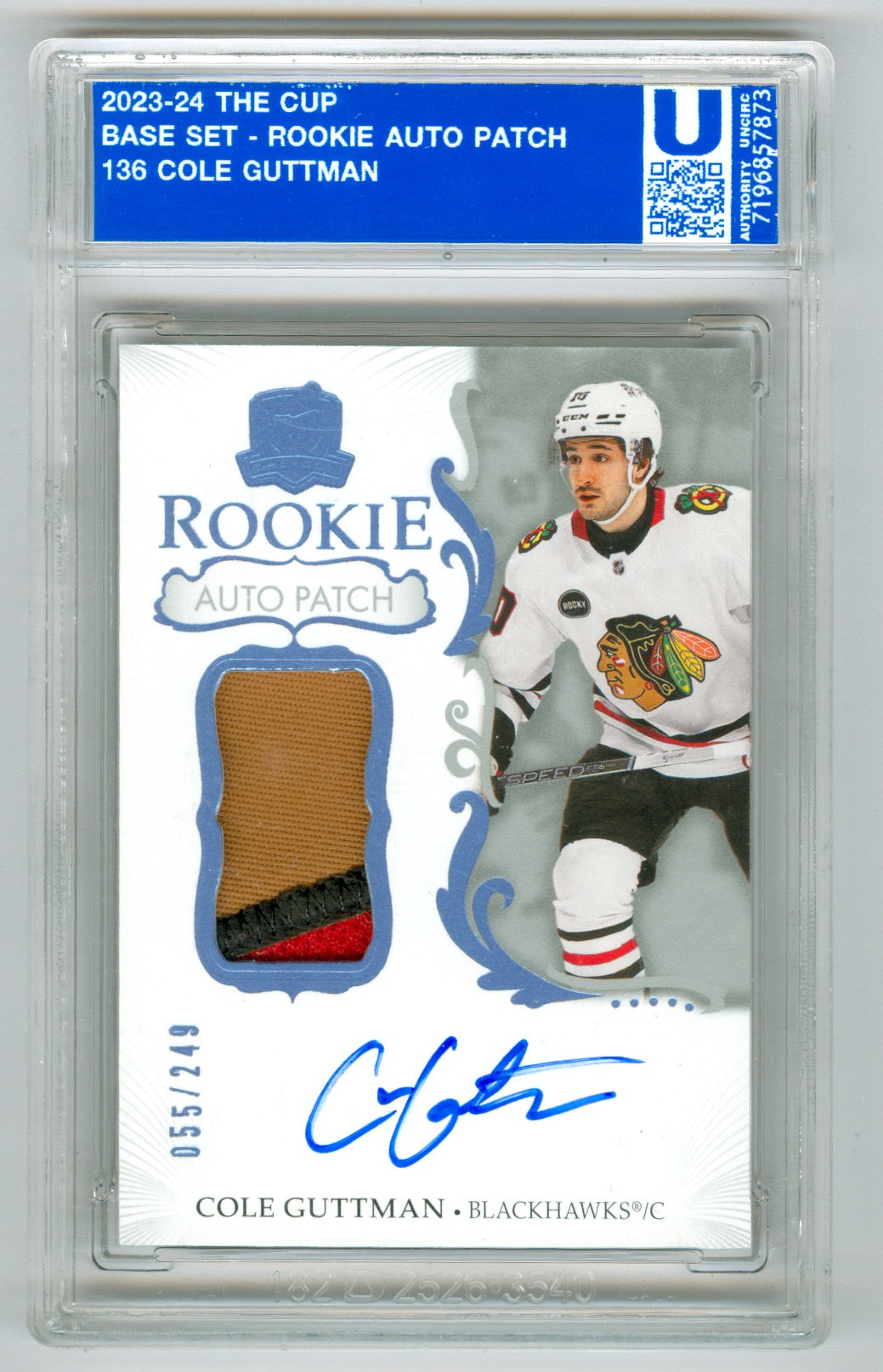 2023-24 Upper Deck The Cup #136 Cole Guttman #055/249 (Rookie)