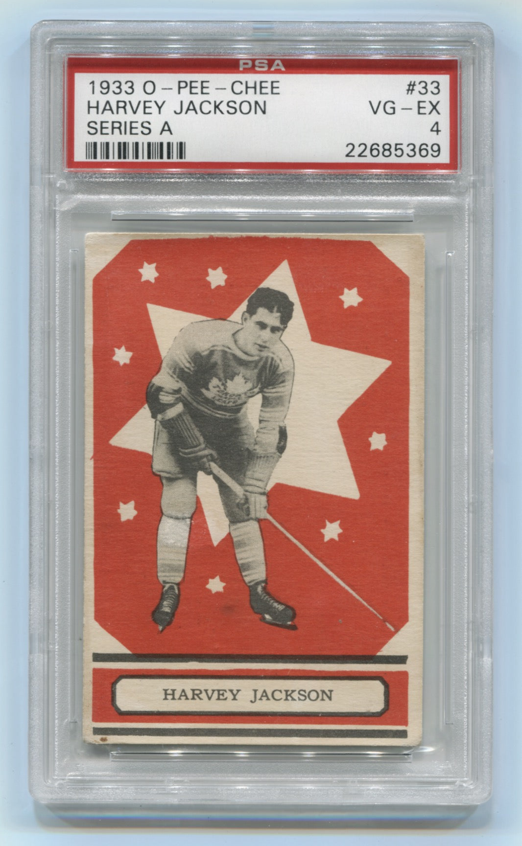 1933-34 O-Pee-Chee V304A #33 Harvey Jackson PSA 4 (Rookie) | Eastridge Sports Cards