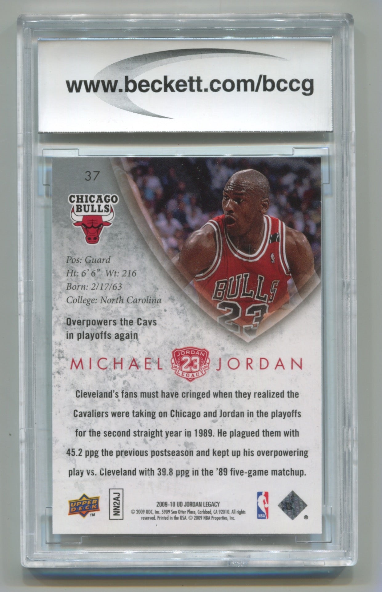 2009-10 Upper Deck MJ Legacy Collection Gold #37 Michael Jordan BCCG 10