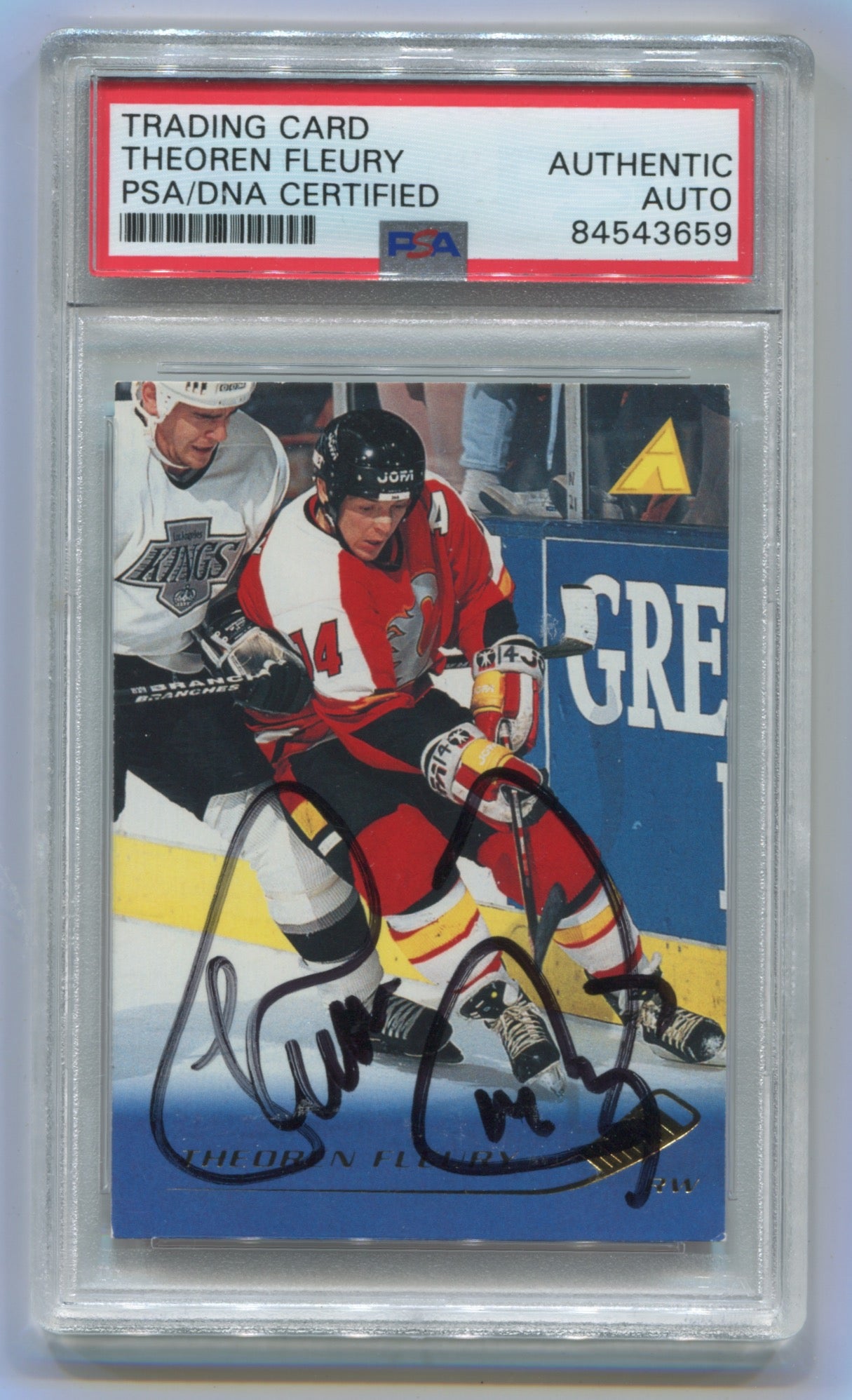 1995-96 Pinnacle #6 Throren Fleury PSA/DNA Authentic Auto