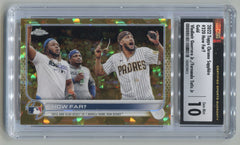 2022 Topps Chrome Sapphire Gold Refractors #320 How Far (Guerrero/Tatis) #41/50 CSG 10 | Eastridge Sports Cards