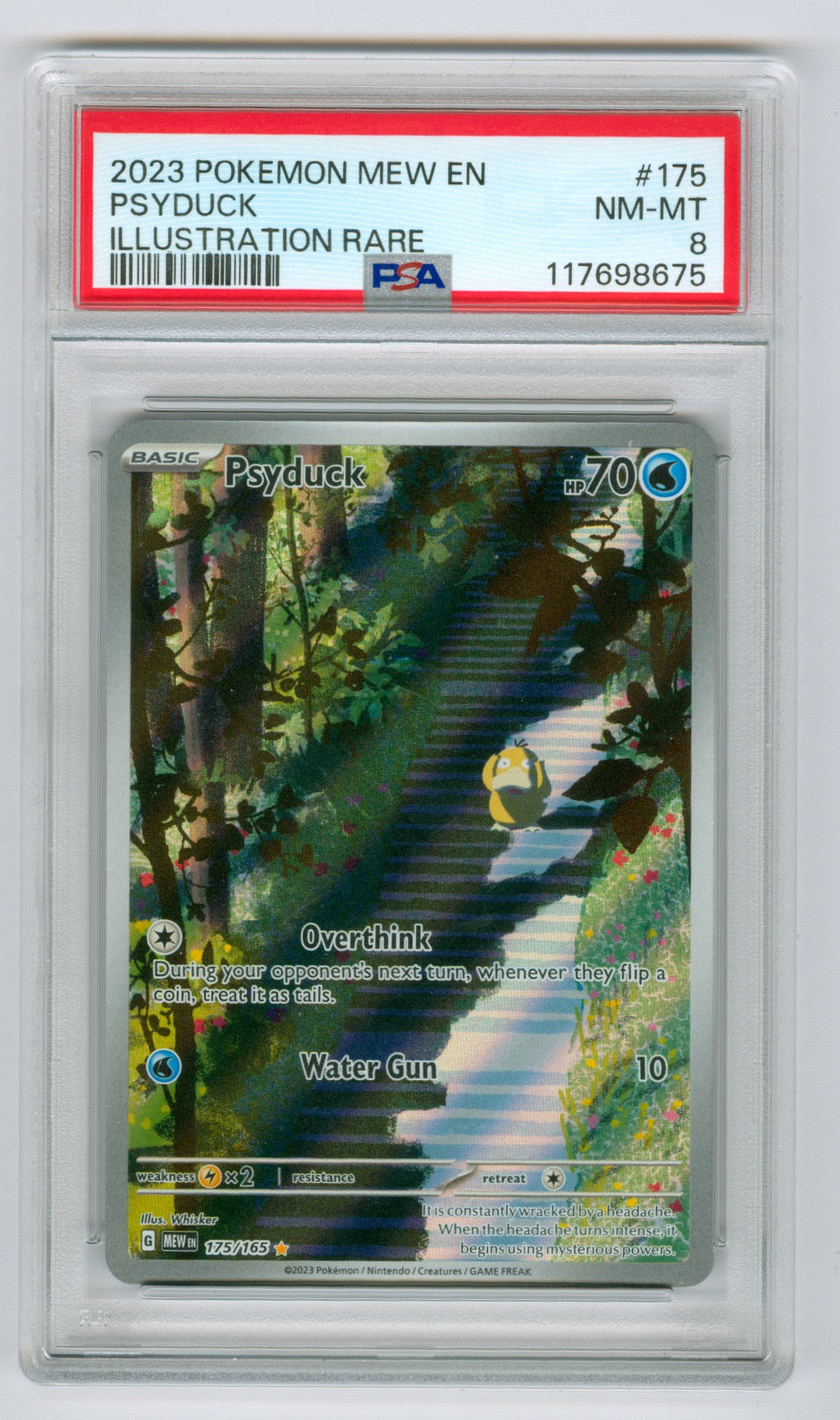 2023 Pokemon 151 #175 Psyduck- Illustration Rare PSA 8