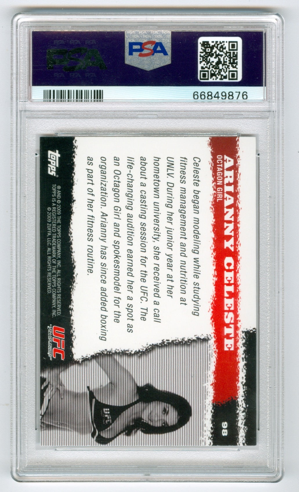 2009 Topps UFC Round 1 #98 Arianny Celeste PSA 9 (Rookie)