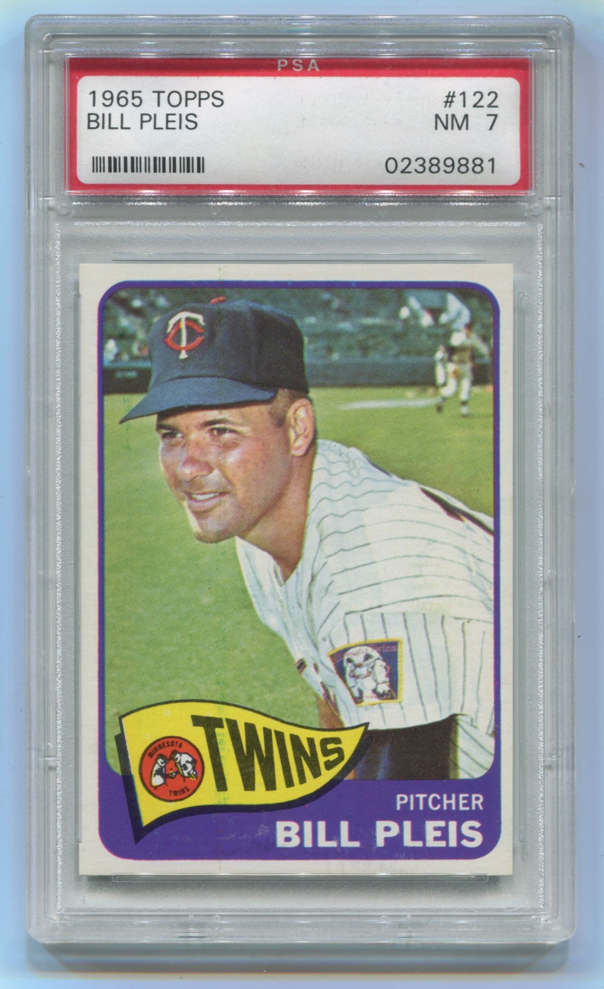 1965 Topps #122 Bill Pleis PSA 7