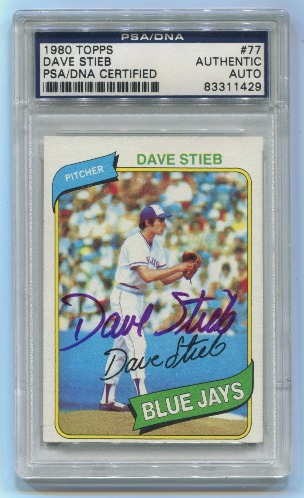 1980 Topps #77 Dave Steib PSA/DNA Authentic Auto (Rookie)