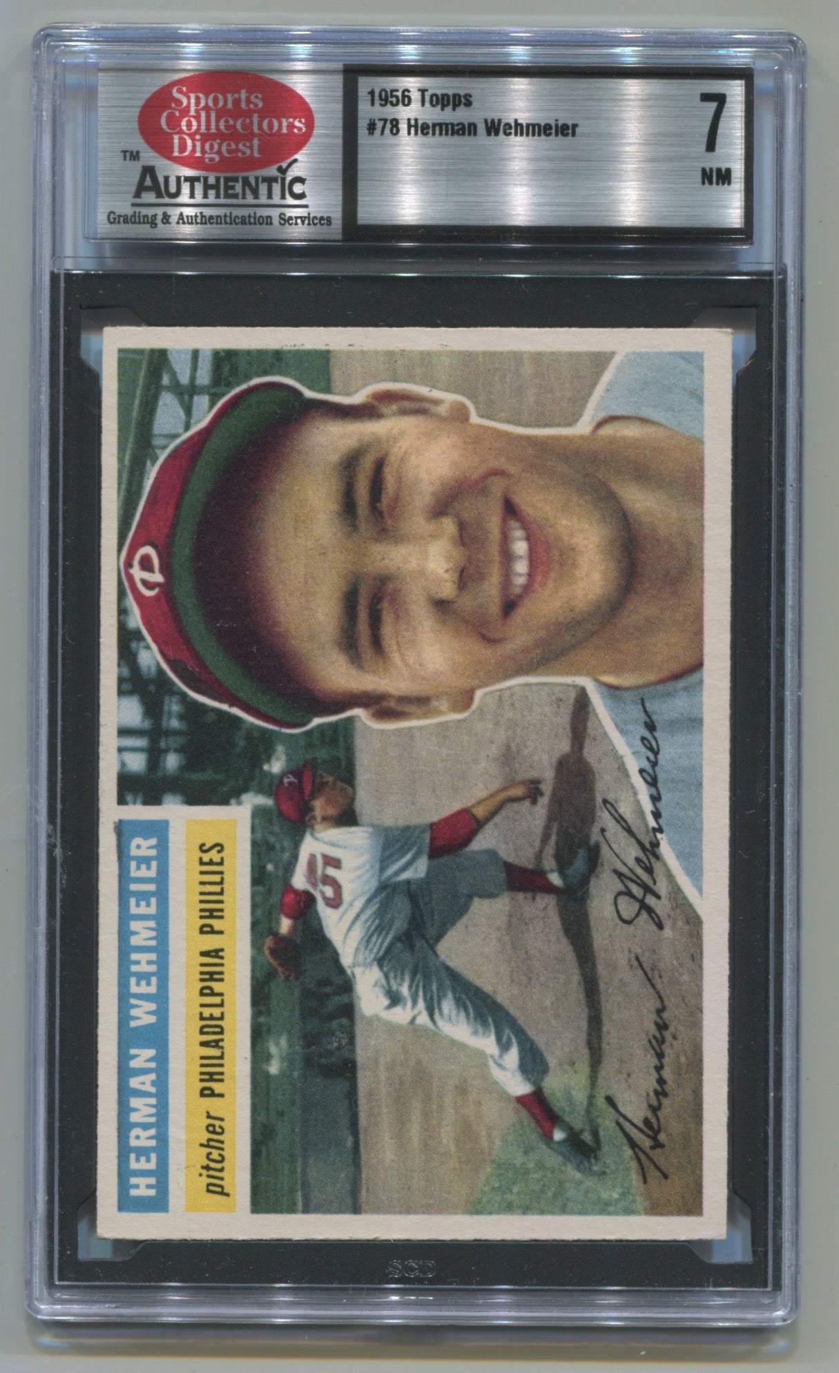1956 Topps #78 Herman Wehmeier SCD 7