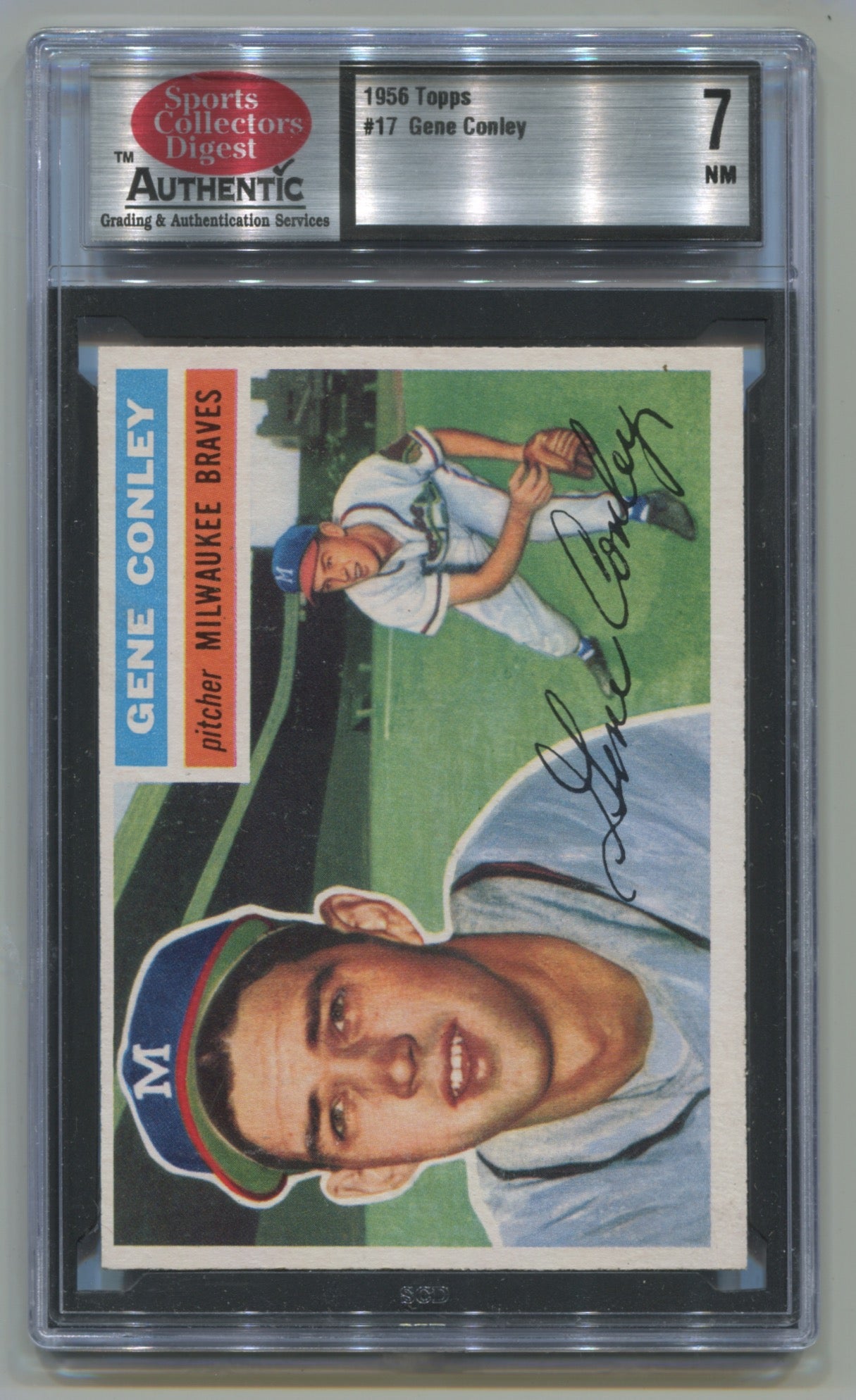 1956 Topps #17 Gene Conley SCD 7