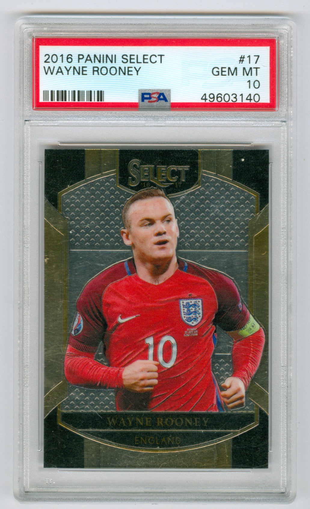2016 Panini Select #17 Wayne Rooney PSA 10