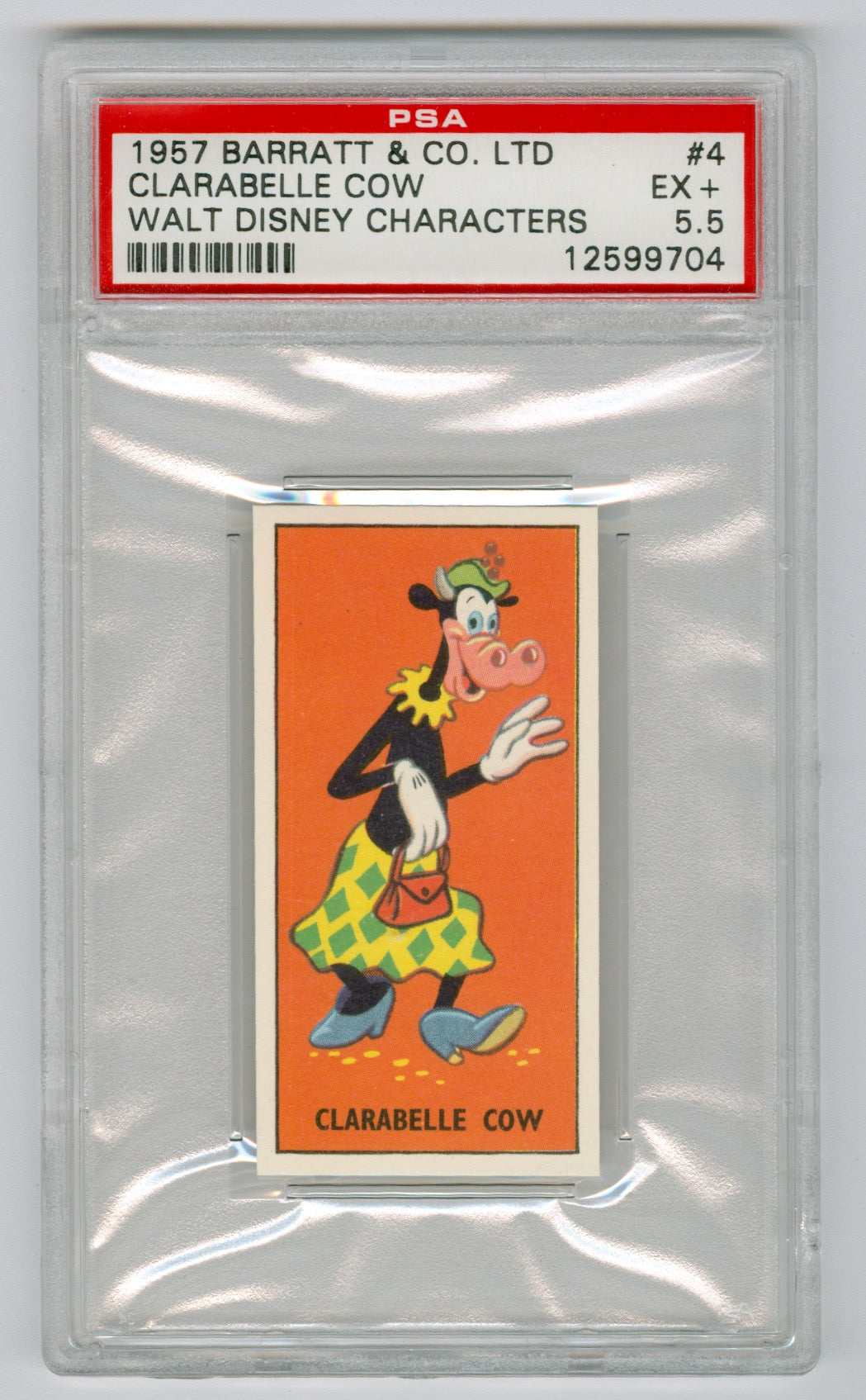 1957 Barratt & Co. Ltd. Walt Disney Characters #4 Clarabelle Cow PSA 5.5