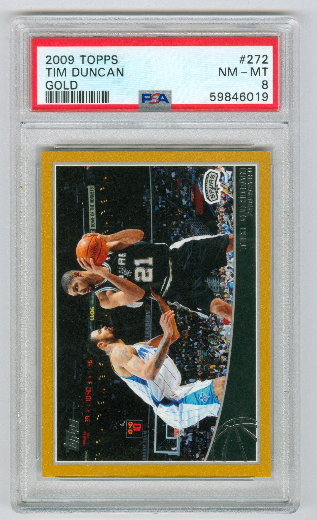 2009-10 Topps Gold #272 Tim Duncan #1717/2009 PSA 8
