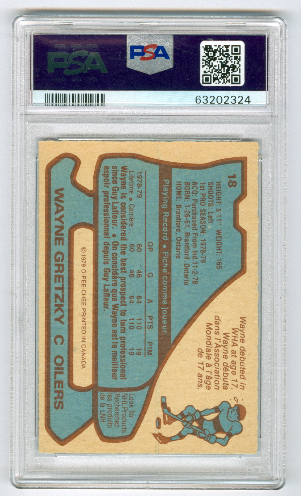 1979-80 O-Pee-Chee #18 Wayne Gretzky PSA 5 (Rookie) | Eastridge Sports Cards